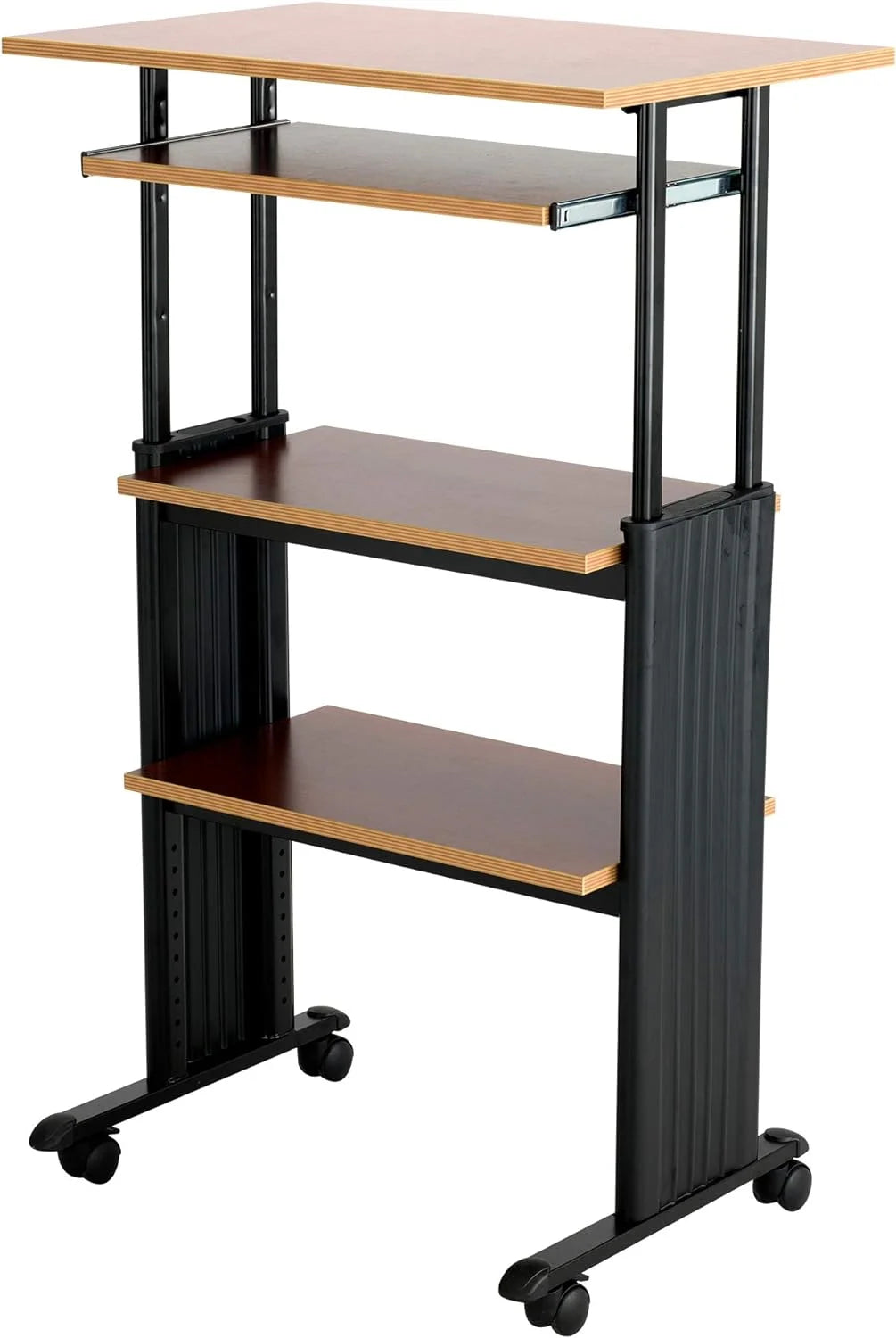 Height-Adjustable Desk with Keyboard Storage and 4 Wheels P745505
