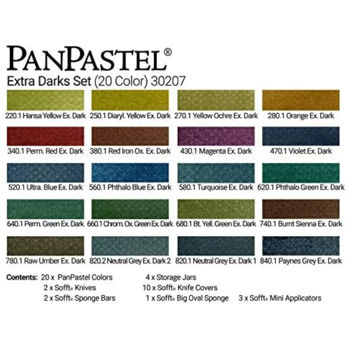 PanPastel Set 20-Colors Extra Dark Shades G4871