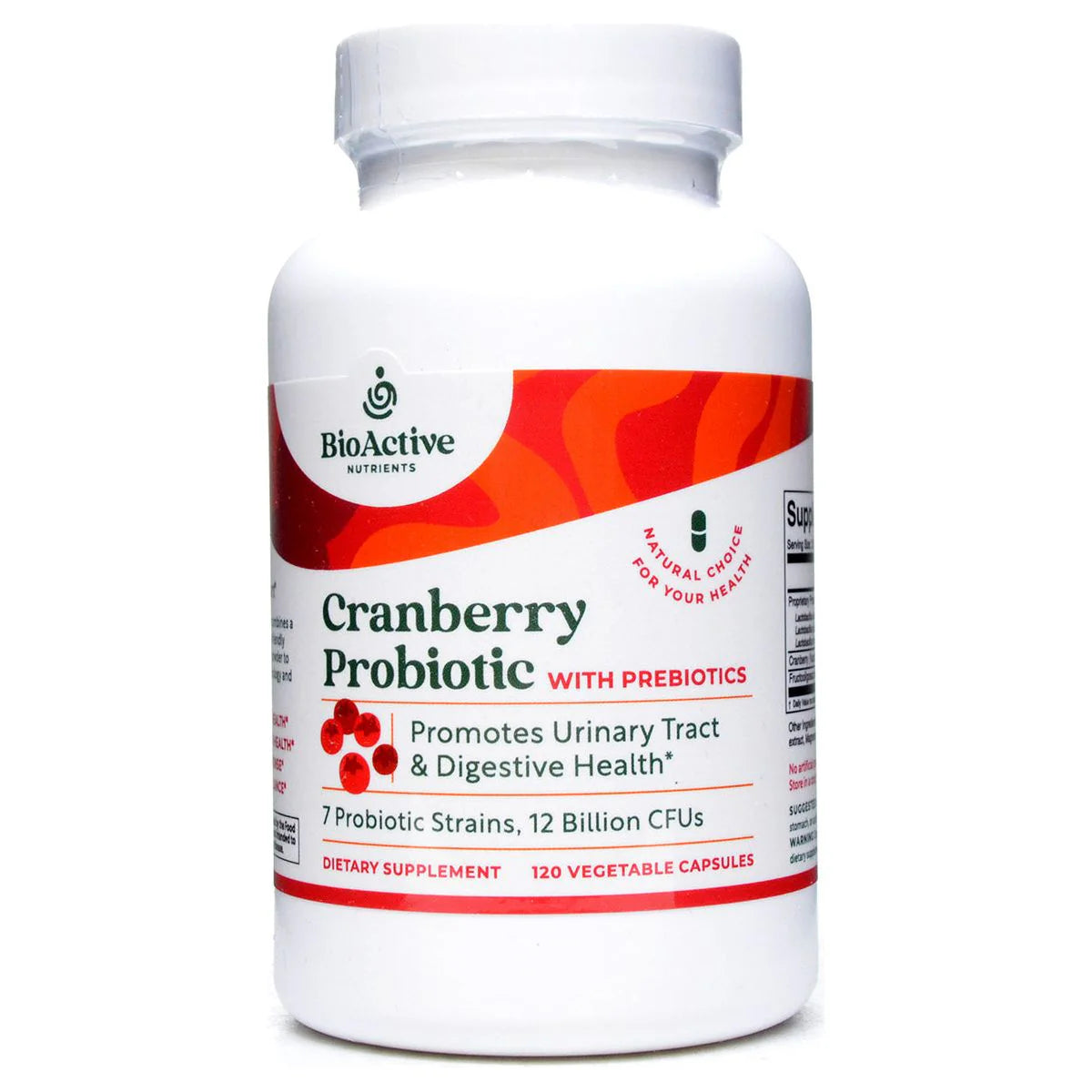 Cranberry Probiotic with Prebiotics 120 veg caps V80496