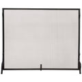 Black Single Panel Fireplace Screen B868