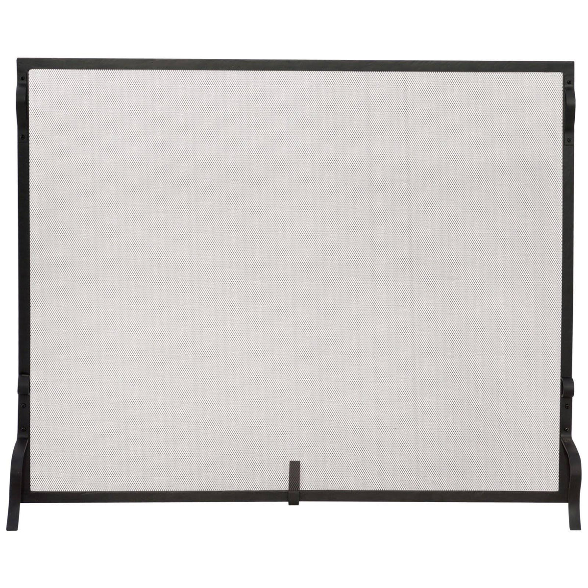 Black Single Panel Fireplace Screen B868
