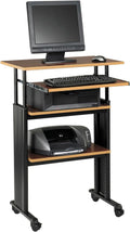 Height-Adjustable Desk with Keyboard Storage and 4 Wheels P745505