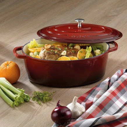 Roasting Tray Oval Red 6L B548