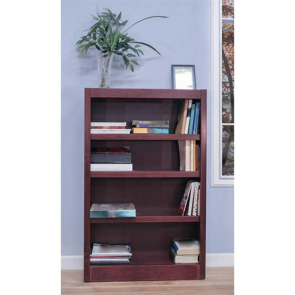 48" Tall 4-Shelf Wood Bookcase B8083