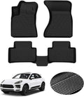 Custom Fit All Weather Floor Mats 1st & 2nd Row Black Non-Slip R2823