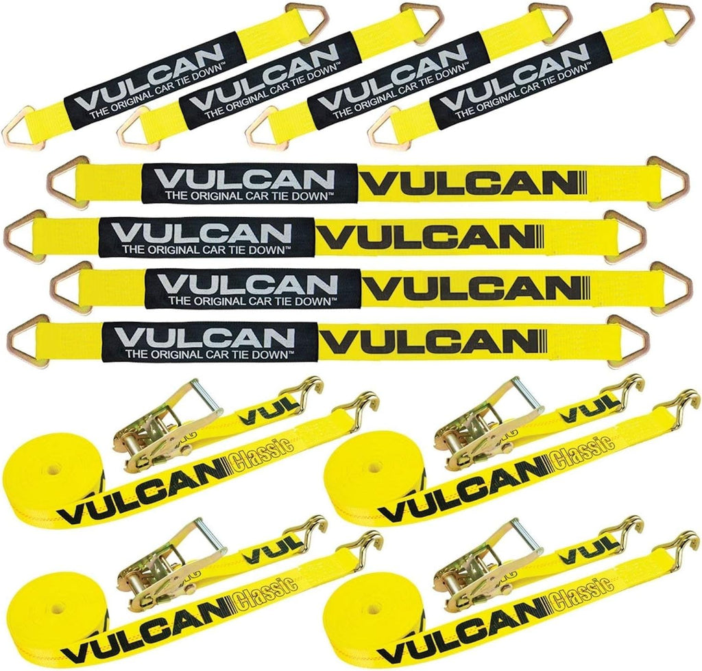 Axle Strap Tie Down Kit with Wire Hook Ratchet Straps V2558