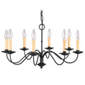 Black 8 Light Chandelier 25.5 in W859763