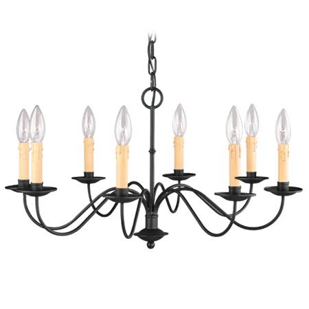Black 8 Light Chandelier 25.5 in W859763