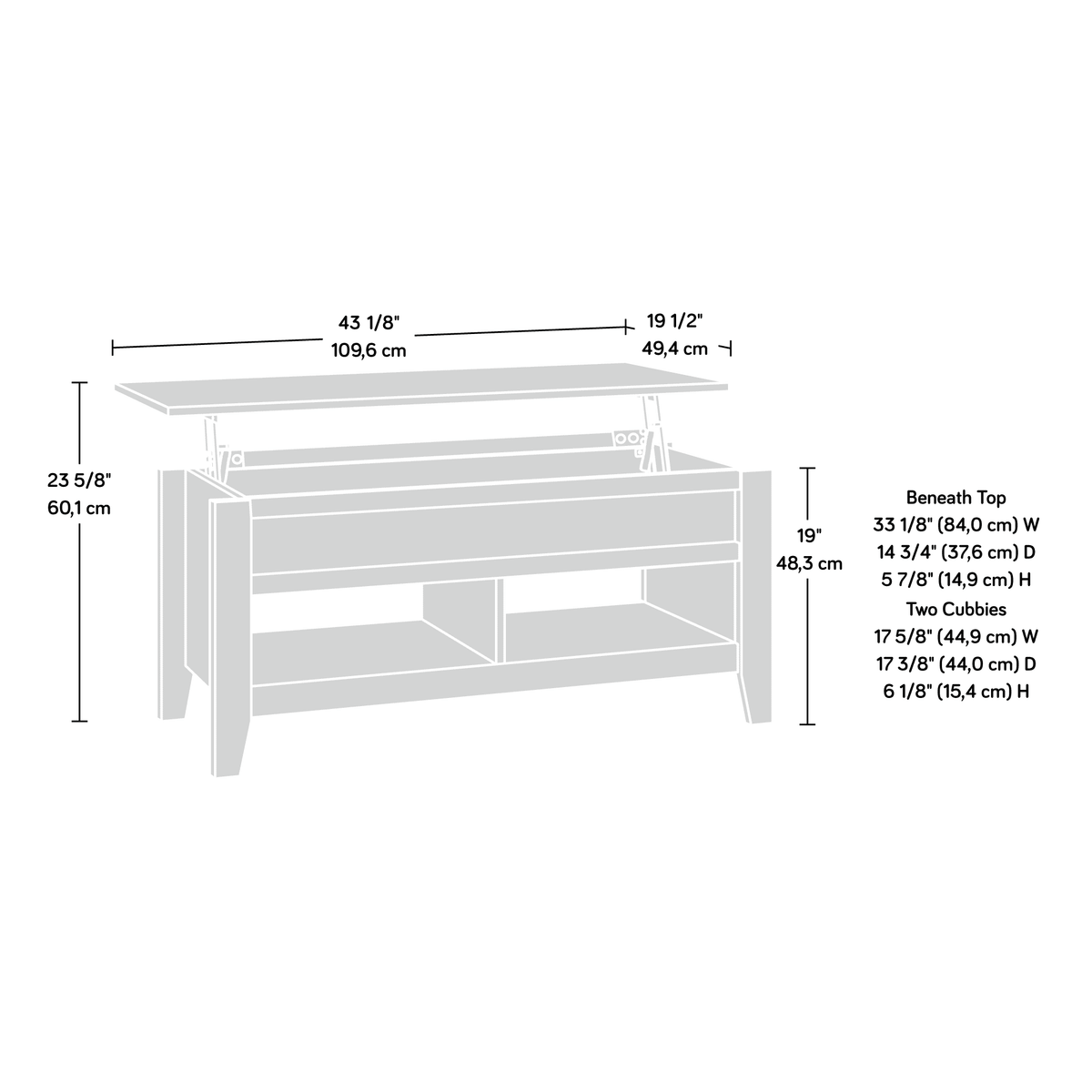 Wood Lift-Top Coffee Table B157669