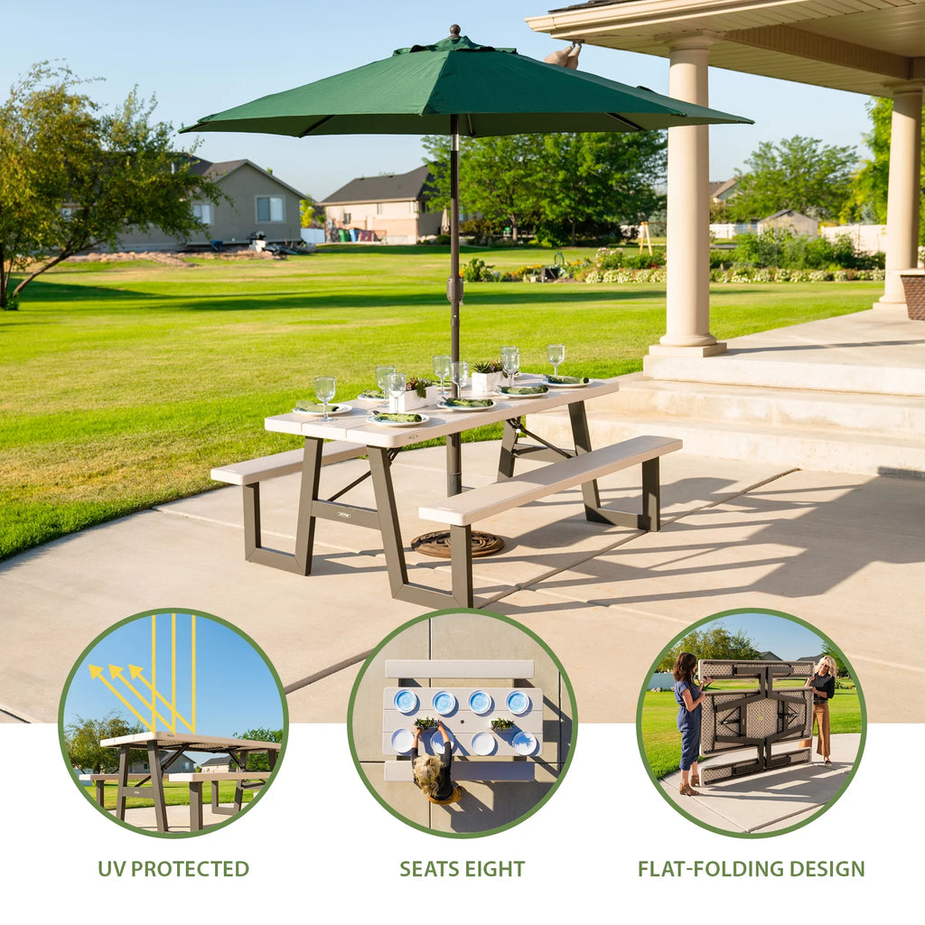 6-Foot HDPE Folding Picnic Table O64269