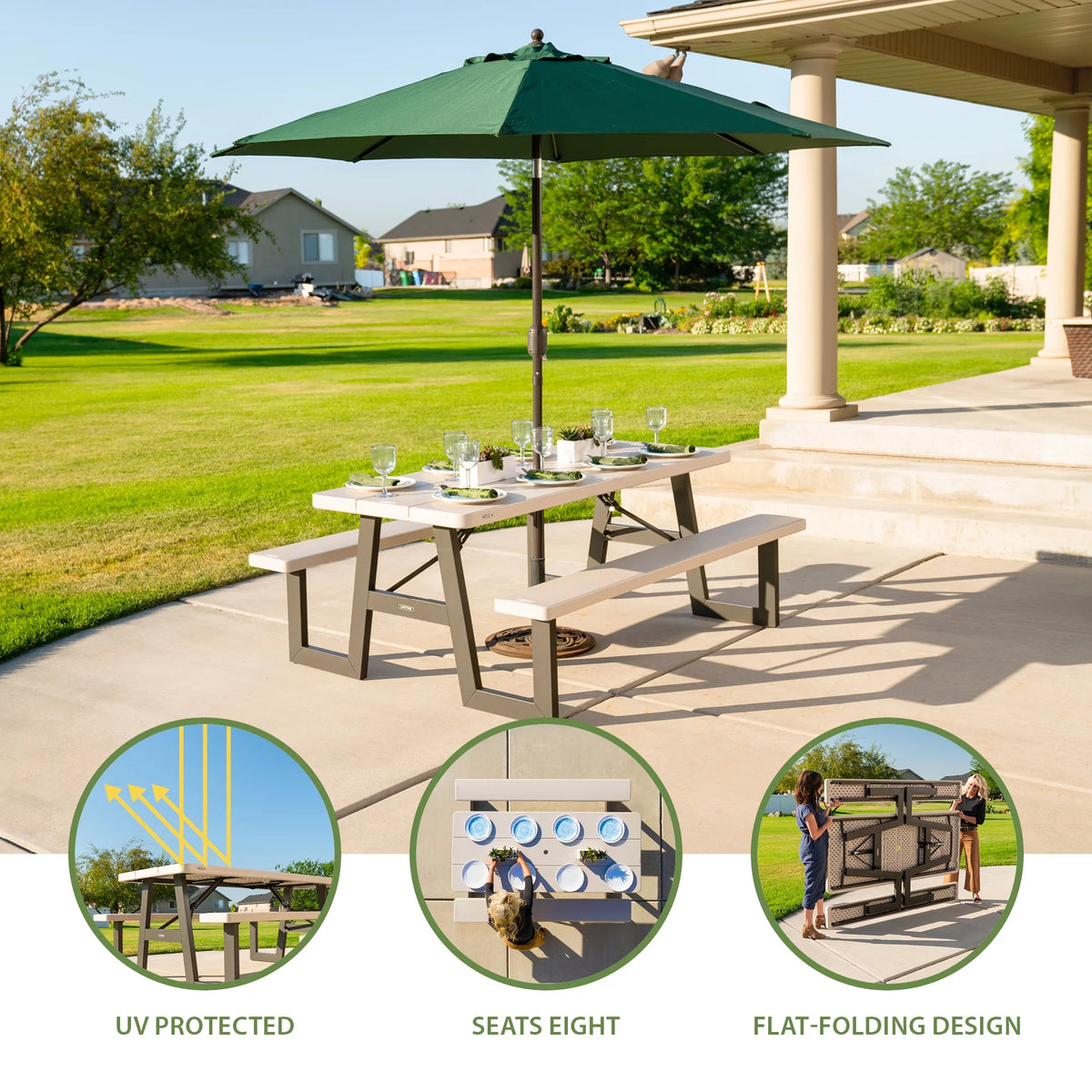 6-Foot HDPE Folding Picnic Table O64269