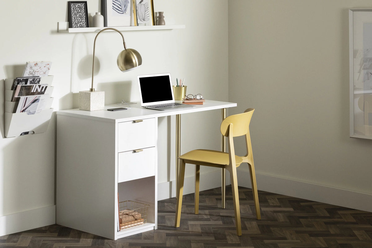 Mid-century Glam Computer Desk U4910