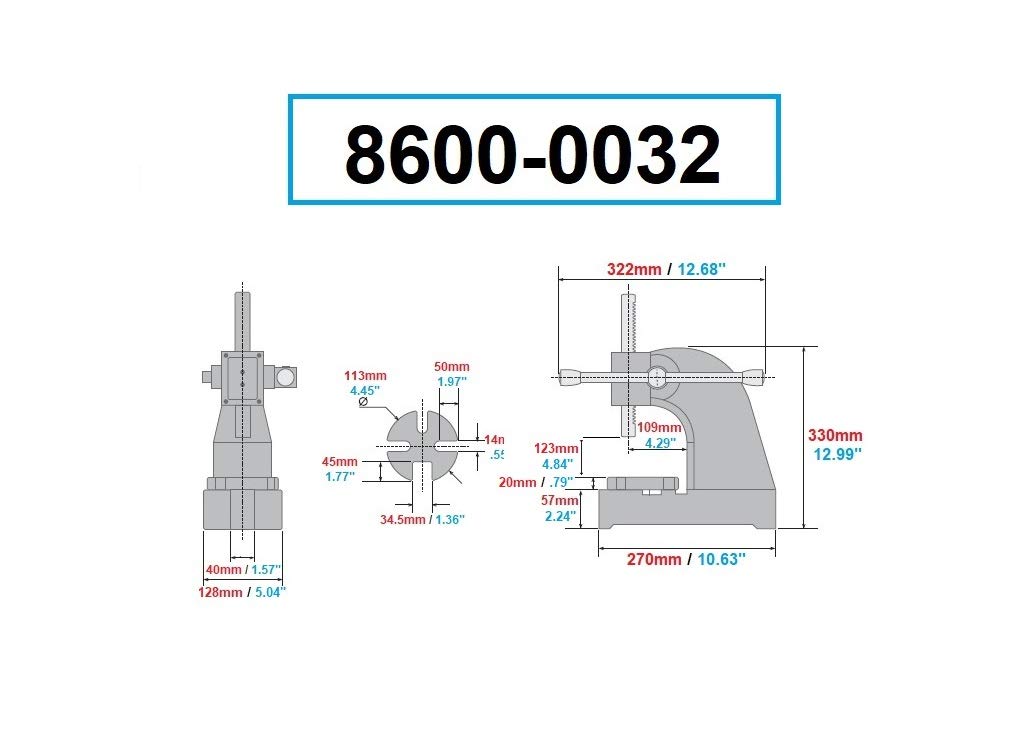 Heavy Duty Arbor Press, 1 Ton Capacity O386327