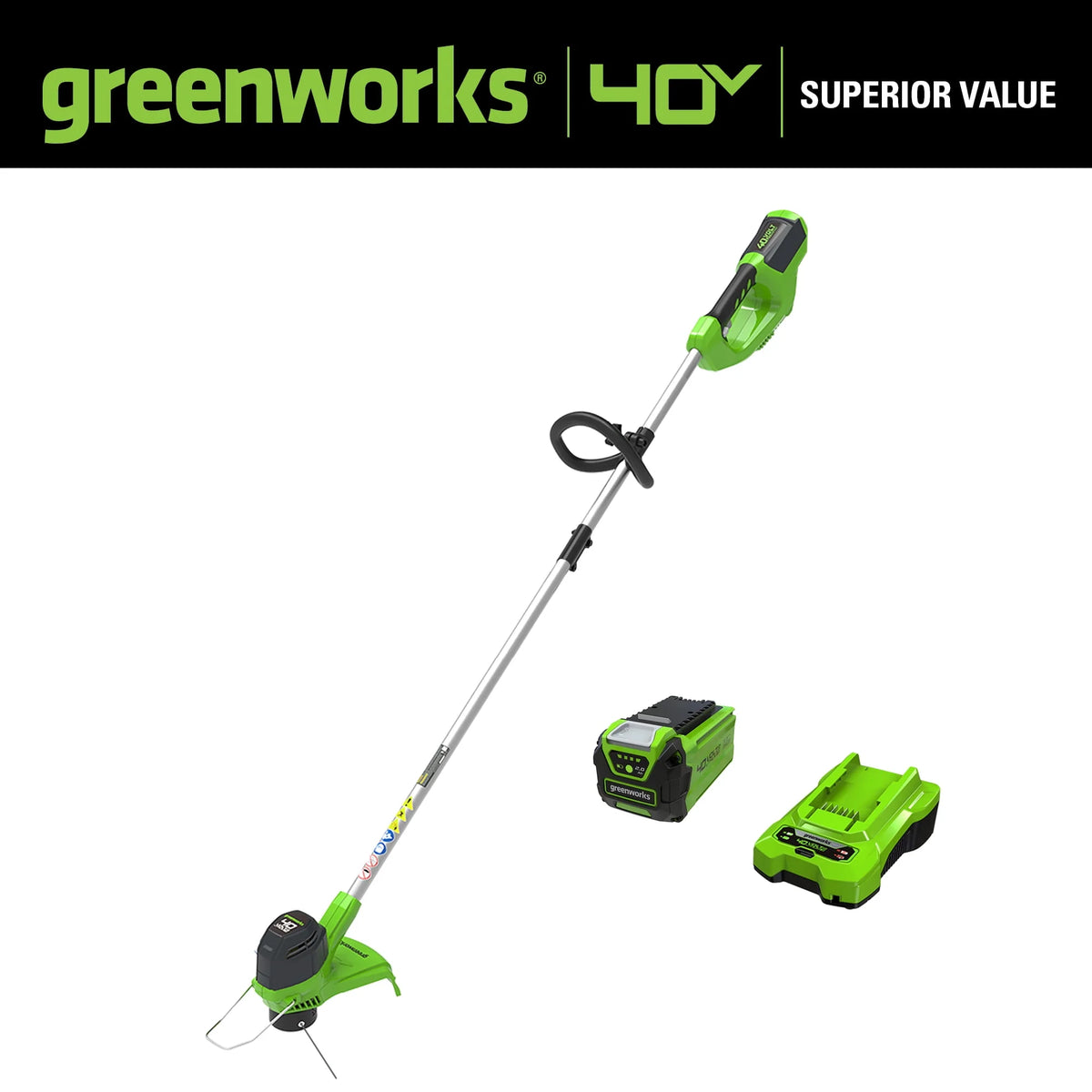 40V 12 String Trimmer with Battery & Charger A7333