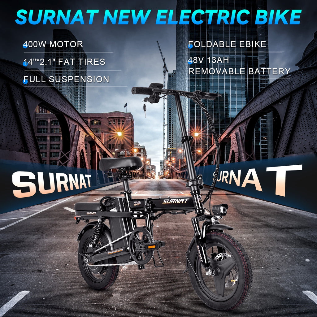 Folding Electric Bike 400W 48V 13Ah Fat Tire Q984