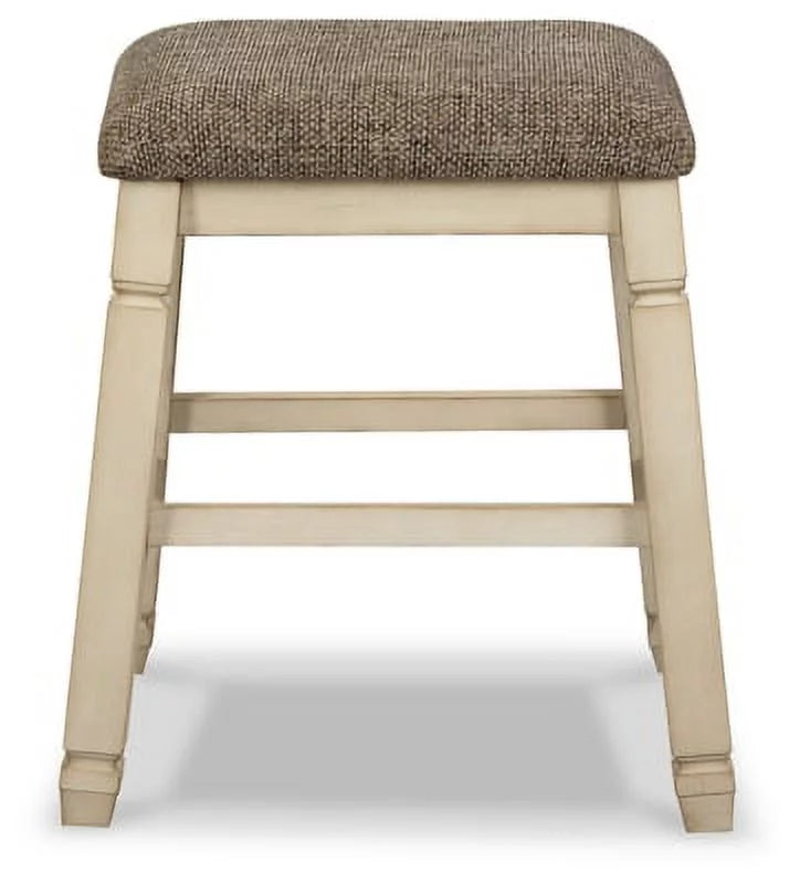 Antique White Counter Height Barstool Set of 2 M534