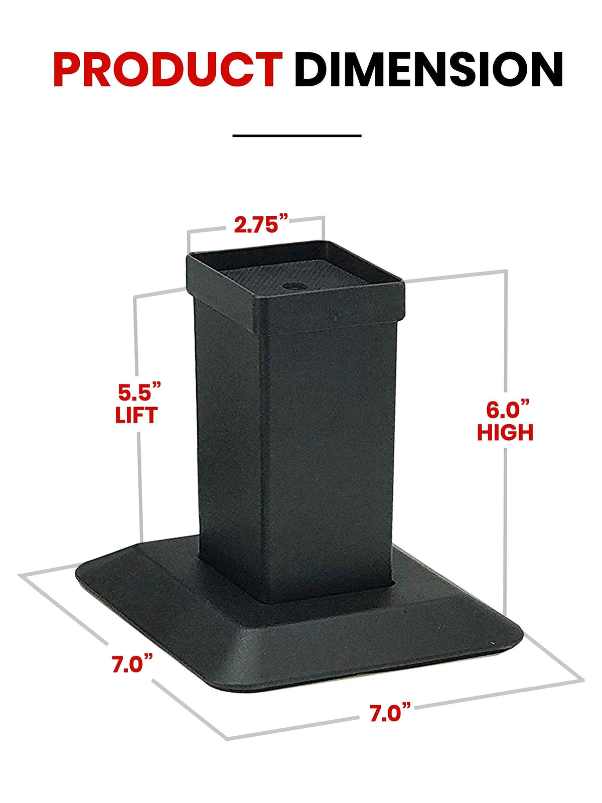 Aluminum Bed Riser 5.5 Inch Lift 4 Pack G60773