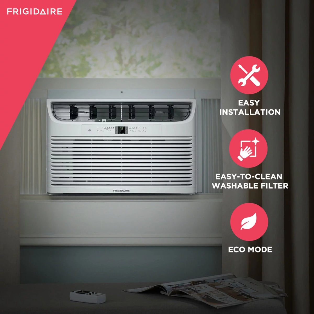 11,000 BTU Window Air Conditioner with Heater, White L72002