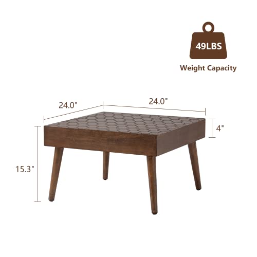 Vintage 2 Tier Wood Coffee Table with Drawers U2630