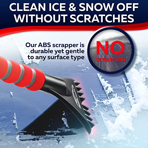 27" Snow Brush & Ice Scrapers with Foam Grip, Detachable, Gray H868
