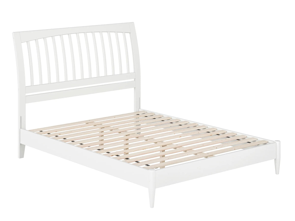 Queen Solid Wood Sleigh Platform Bed Z11903