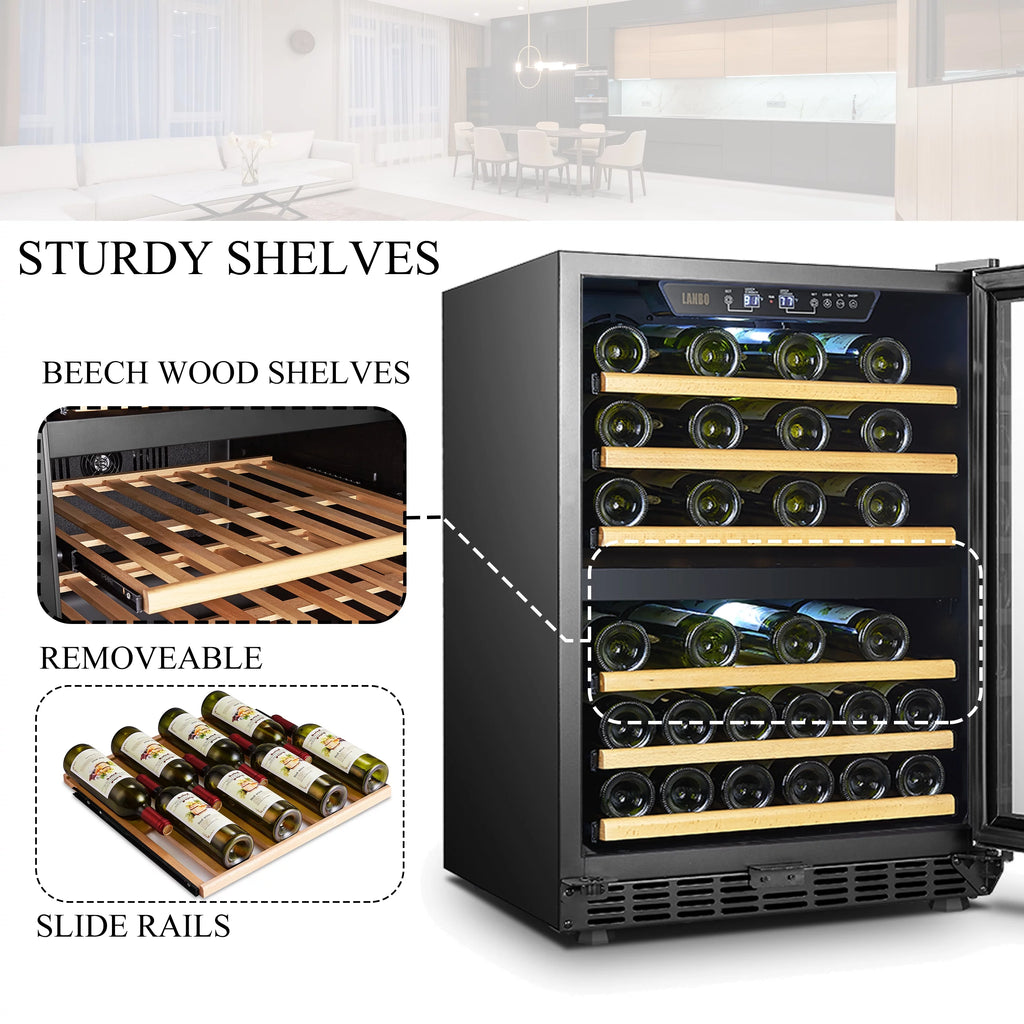24 inch 44 Bottle Dual Zone Wine Cooler D1016
