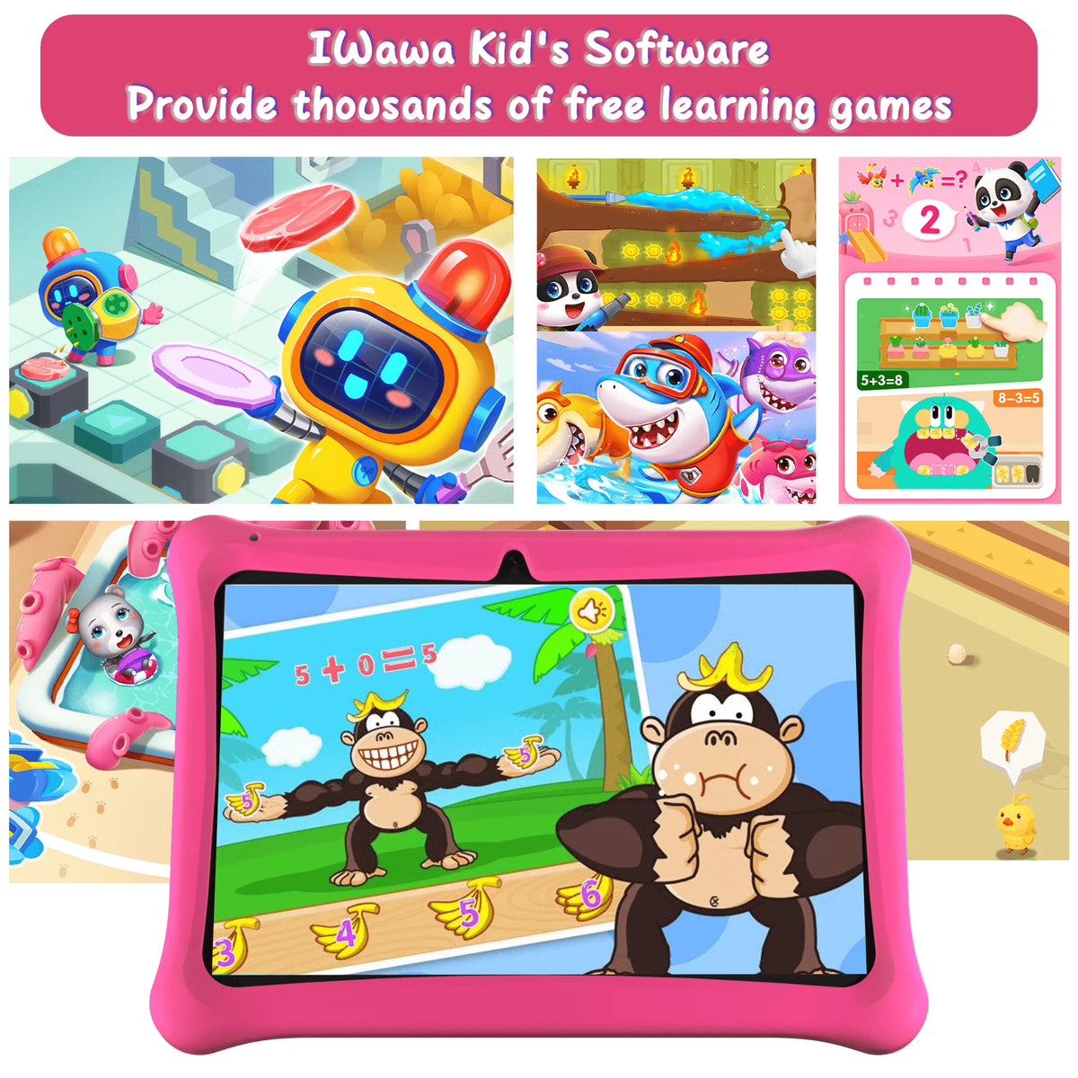 10in Android 12 Kid Education Tablet 2GB RAM 64GB ROM P48676