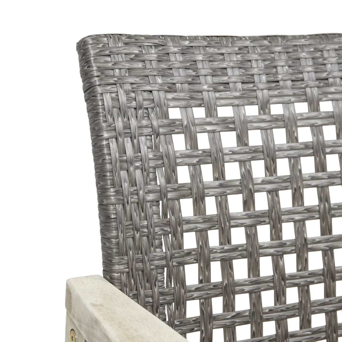 Acacia Wood and Wicker 6 Seater Dining Set D42912