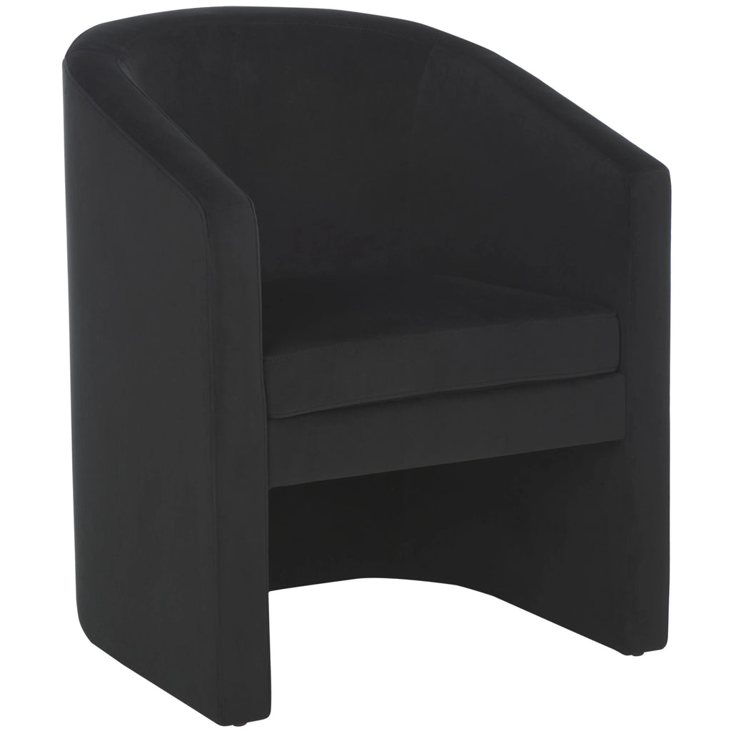 Black Velvet Accent Chairs V27117