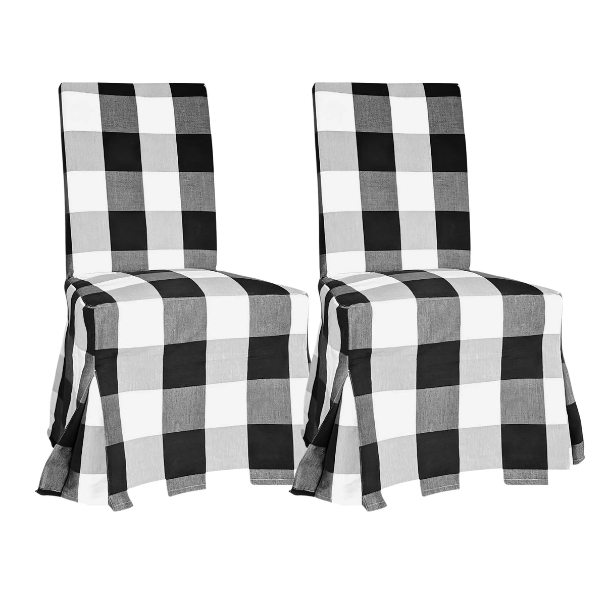 100% Cotton Buffalo Check Dining Chair Cover Set of 2 B218
