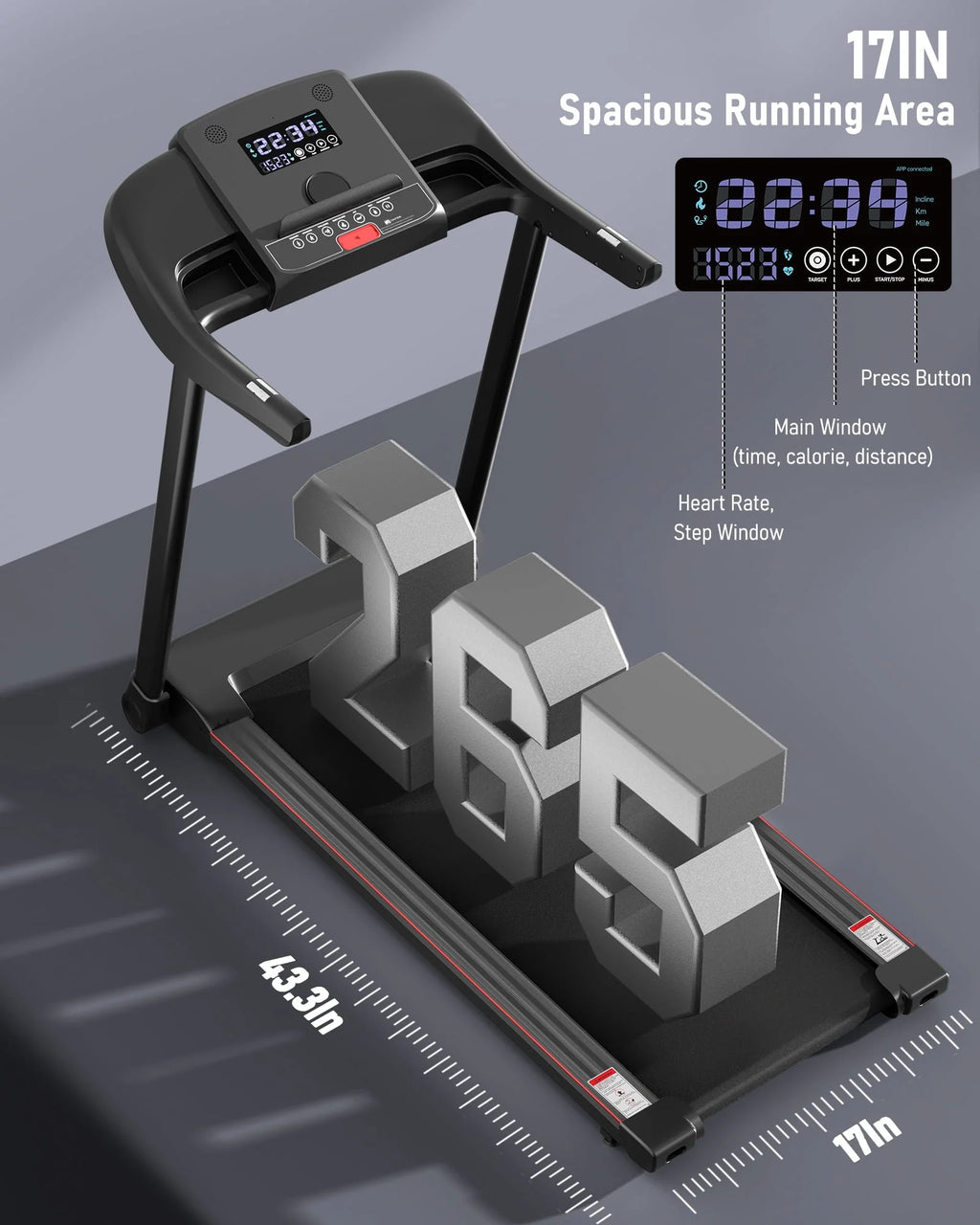 Folding Electric Treadmill V80338