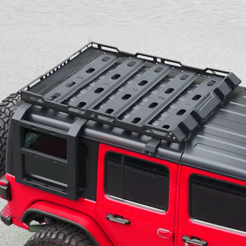 Roof Rack Cargo Basket with Double Ladders 300LB Capacity Q2235