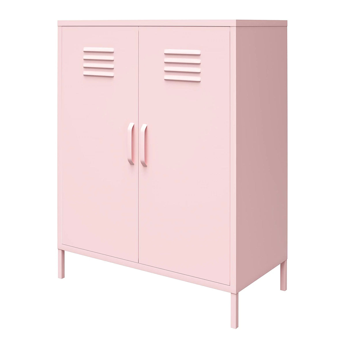 2 Door Metal Locker Style Storage Accent Cabinet A50476