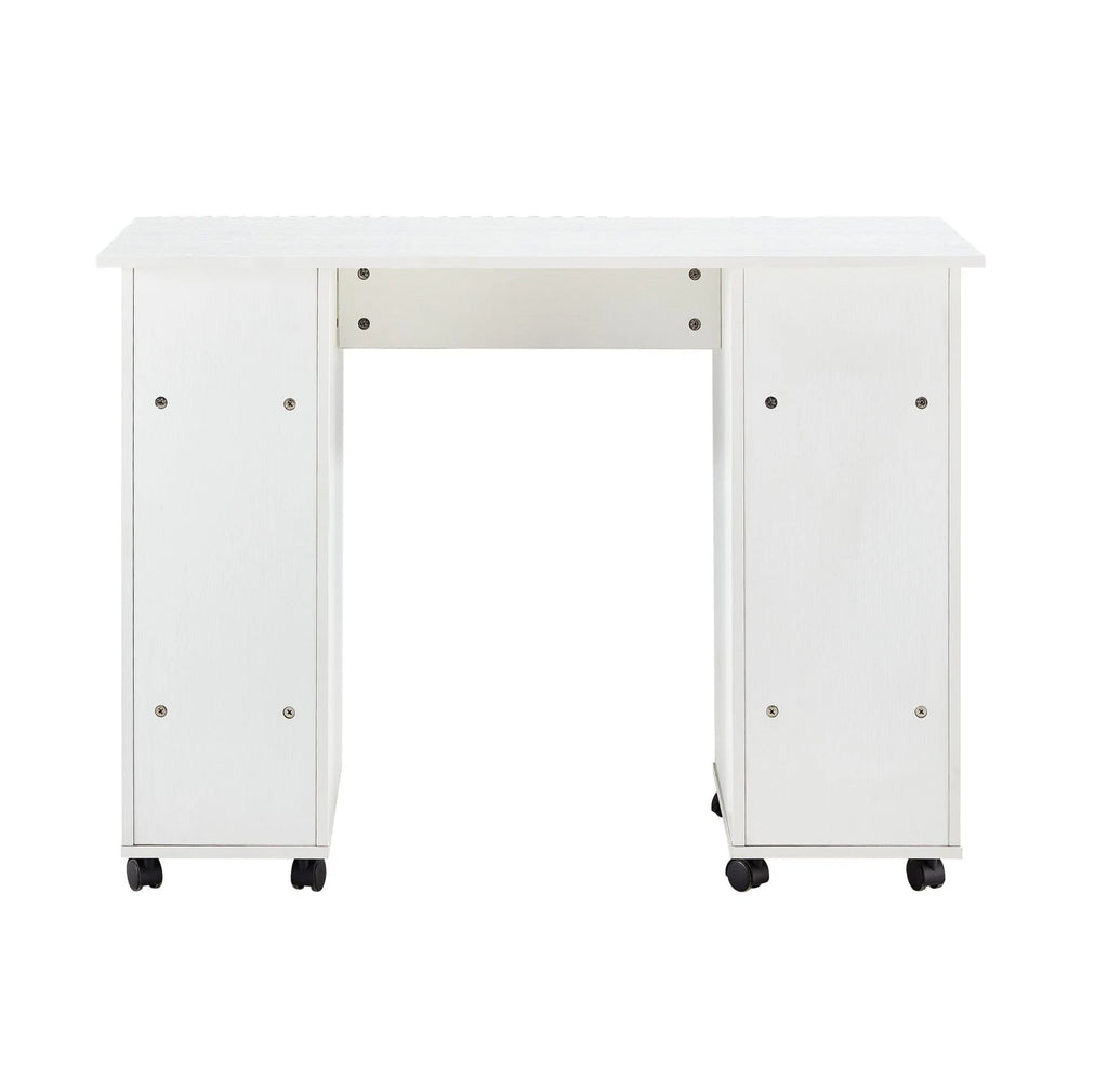 White Computer Desk with Drawers and Locker N538518