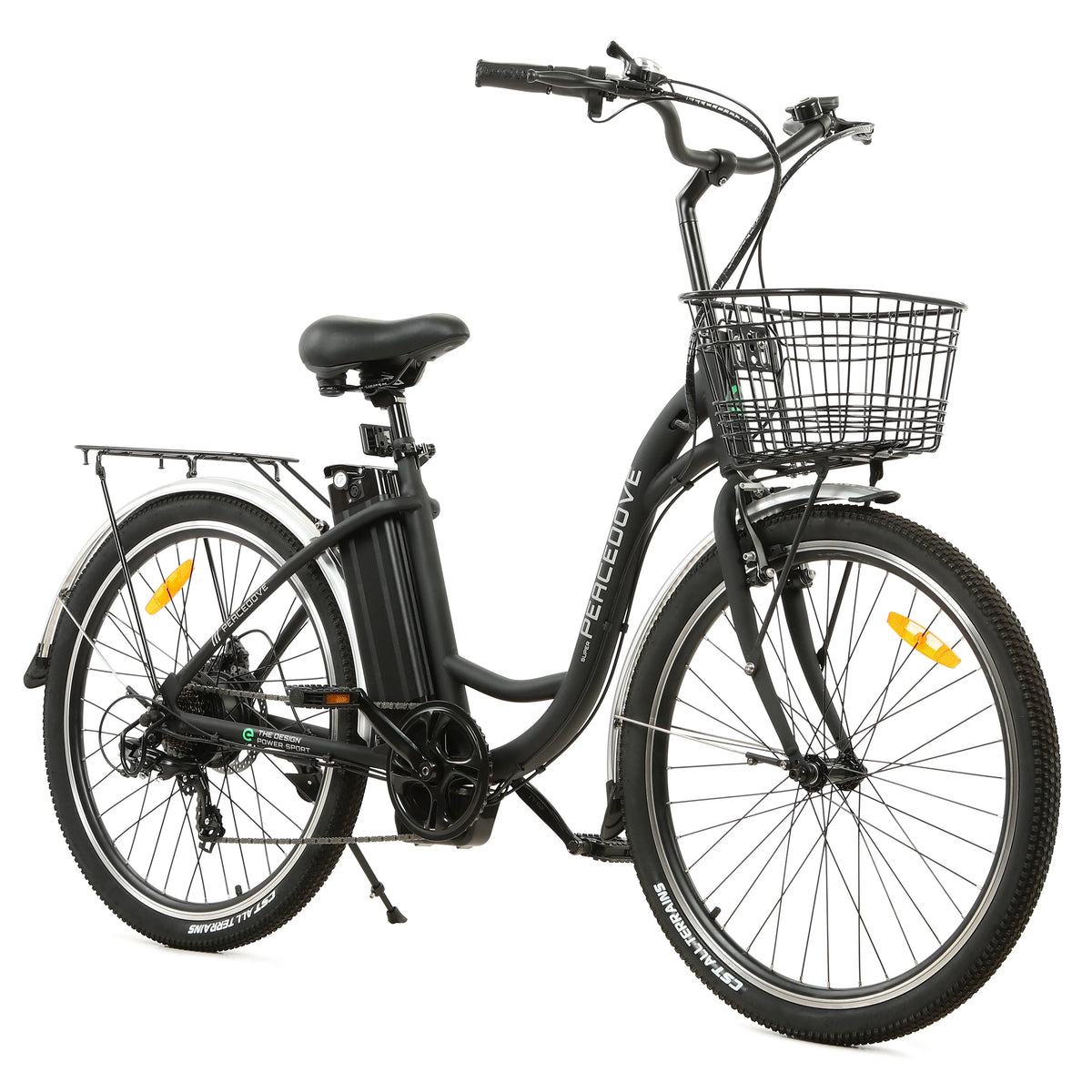 350 W 26" Step Through Electric Bicycle with Basket E69515