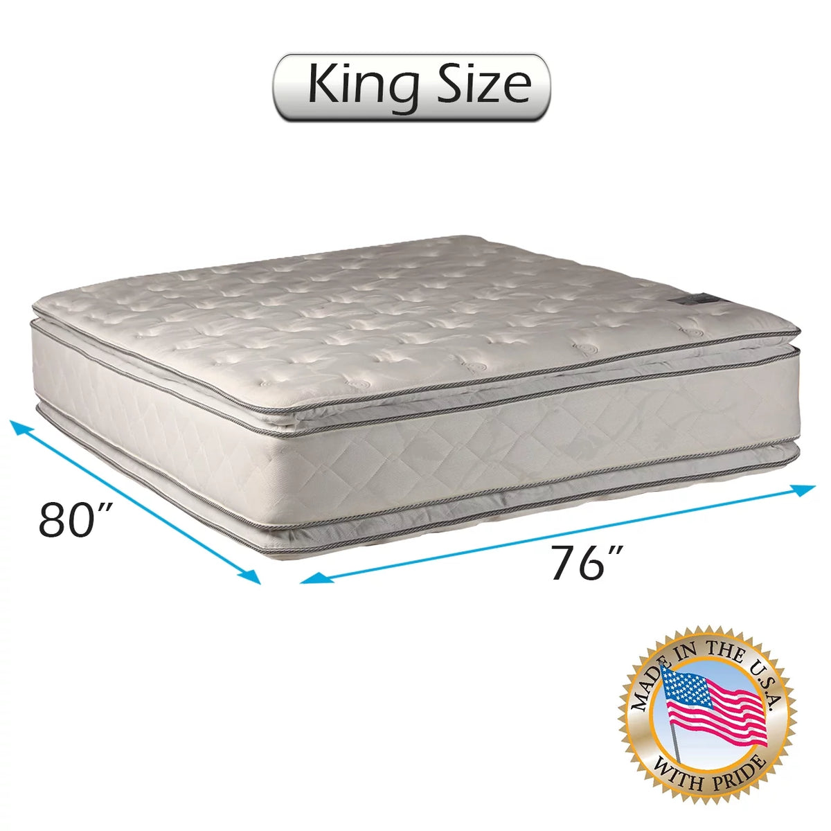 King 76x80x12 PillowTop Mattress L69405