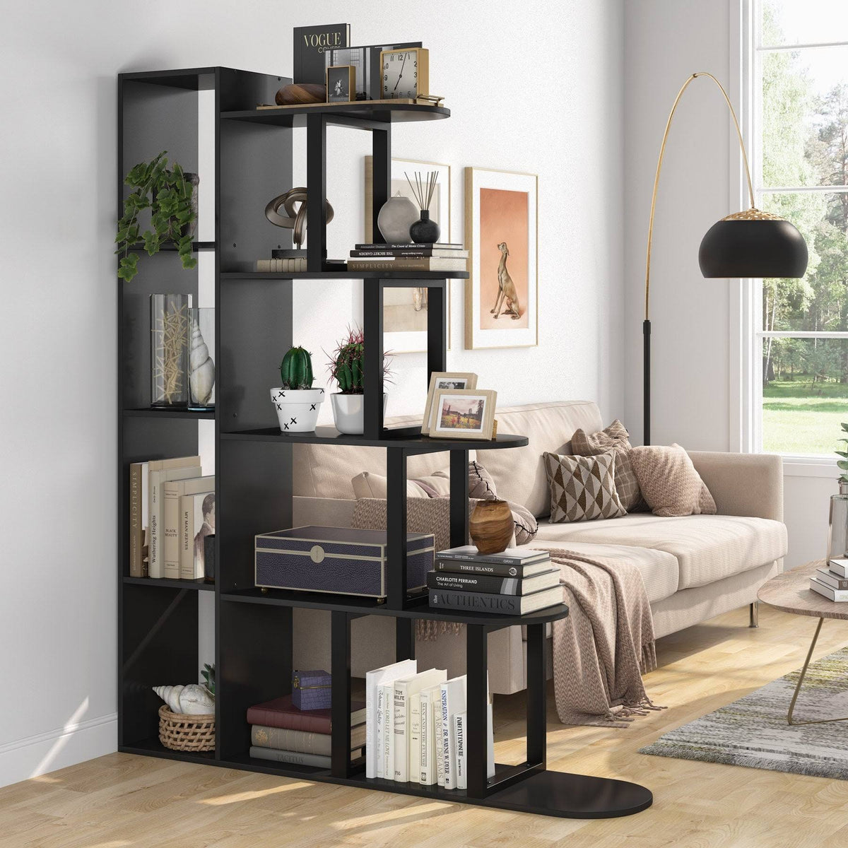 Brown 14 Shelf Bookcase A155979
