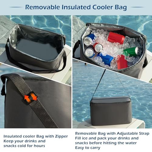 2 Person Inflatable River Tube Float with Cooler I222