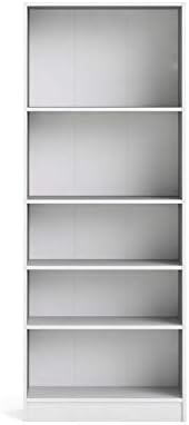 White 5 Shelf Bookcase Z37500