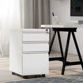 White 3-Drawer Mobile Vertical Filing Cabinet W576420
