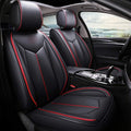 Leather Four Seasons Seat Cover 5 Seats Full Set Universal fit Red G257