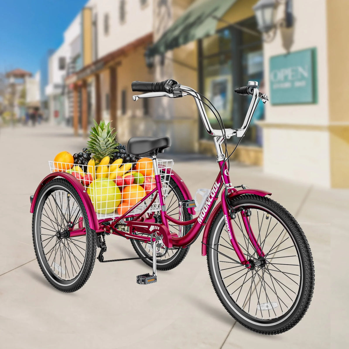 20/24/26 inch 7 Speed Adult Tricycle with Basket Z384926