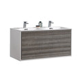 48 in. Double Sink Wall Mount Ash Gray Bathroom Vanity B753
