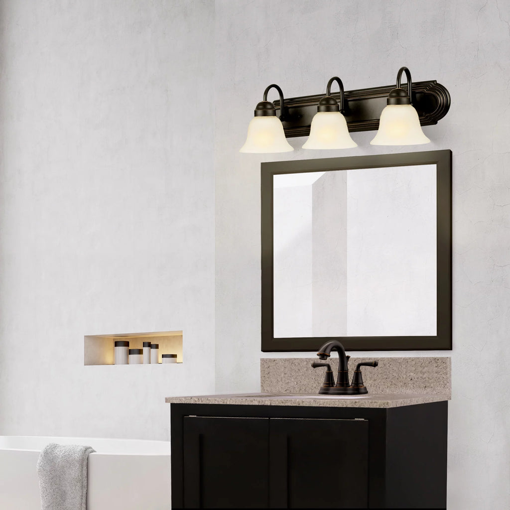 3-Light Frosted Glass Vanity Light G9582
