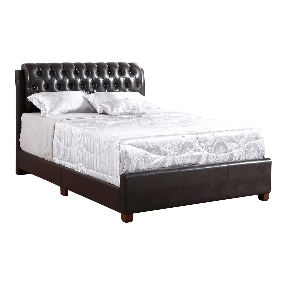 Dark Brown Queen Size Panel Beds T803