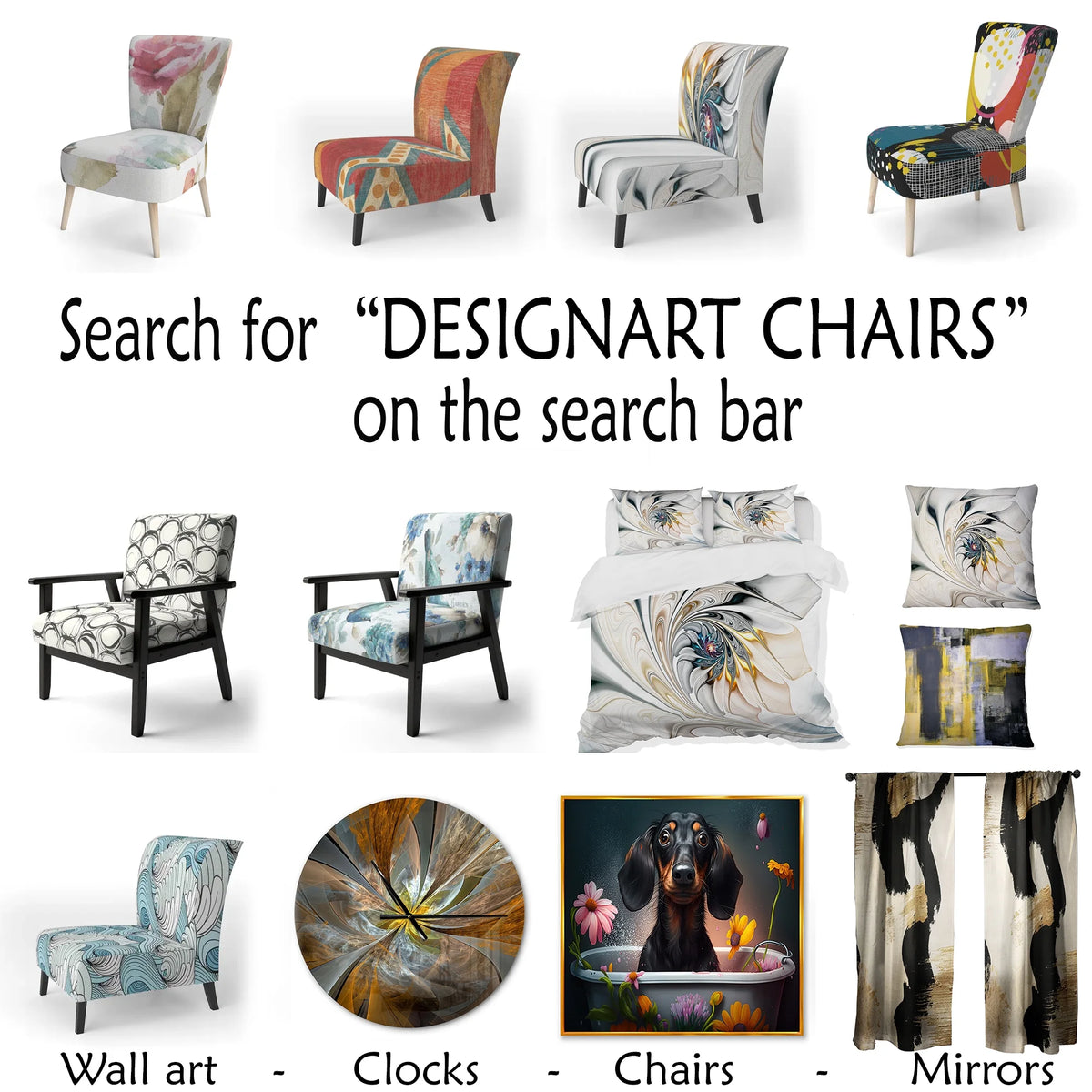 Upholstered Modern Accent Chair and Arm Chair D23082