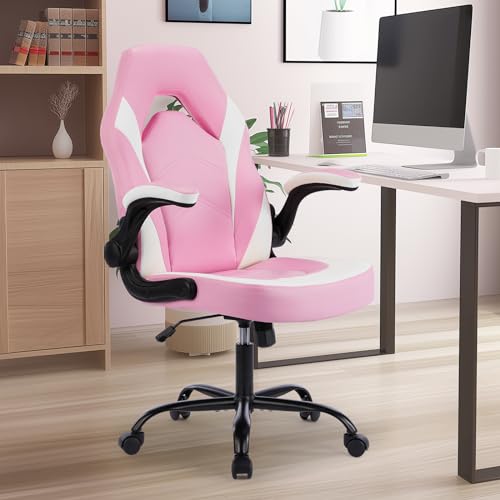 Blue Ergonomic Gaming Chair with Flip-up Armrests S4403