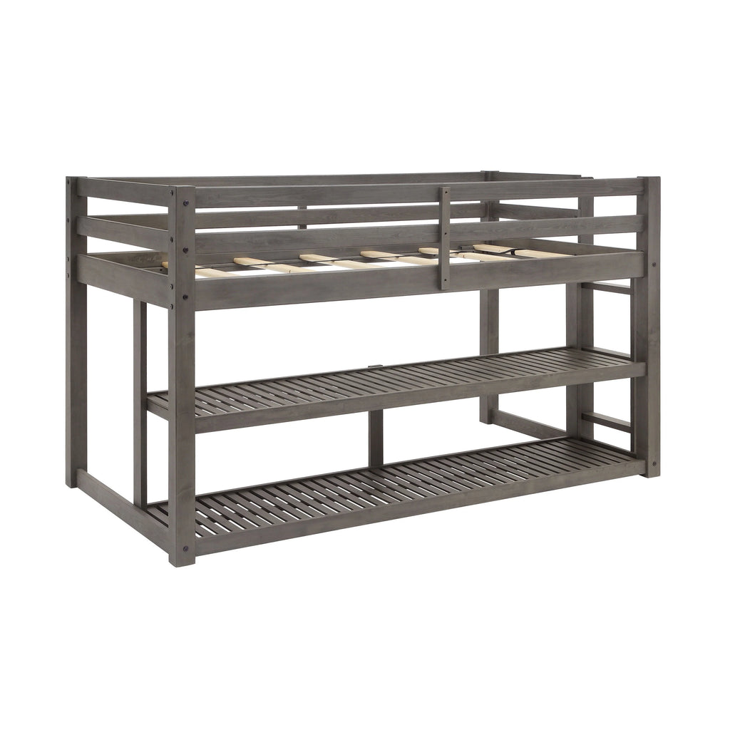 Black Twin Loft Storage Bed V57514