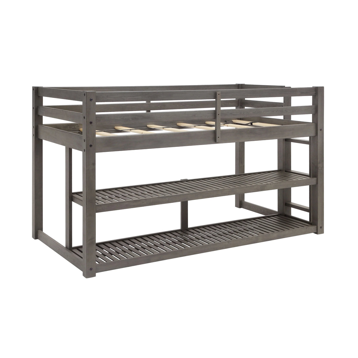 Black Twin Loft Storage Bed V57514