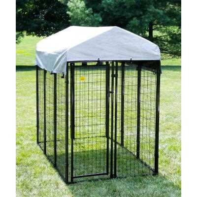 Black Vinyl Coated Welded Wire Dog Kennel O35926